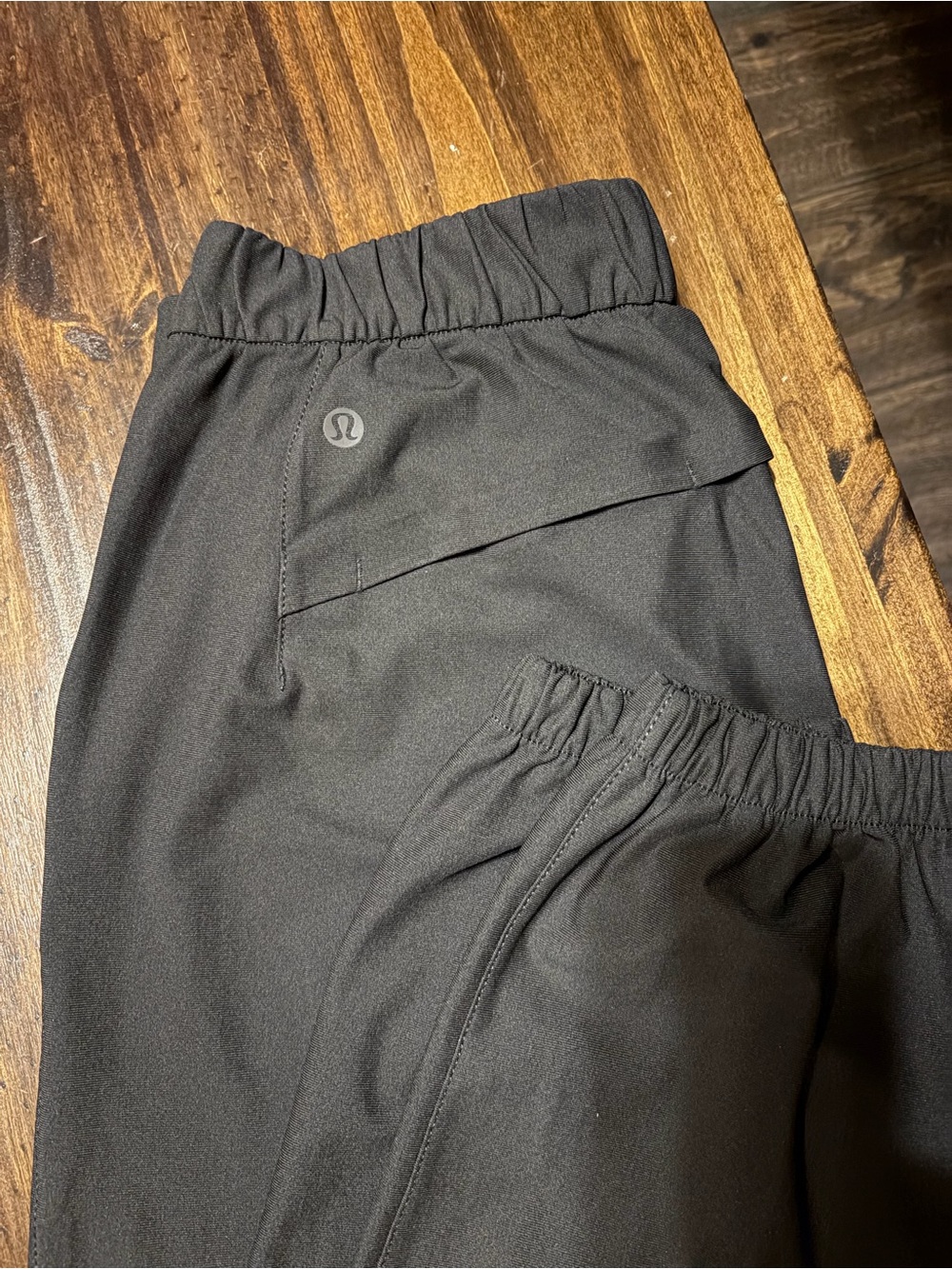 Lululemon Black Elastic-Waist Track Joggers with Pocket Detail